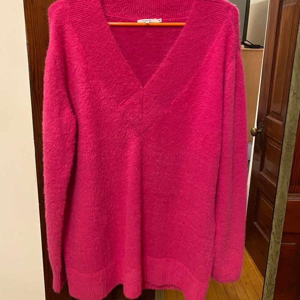 Bright Pink Long Sweater